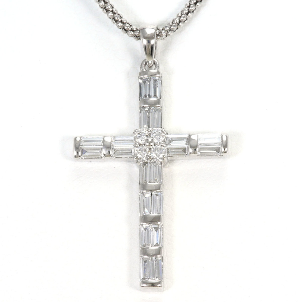VINTAGE 18k Silver Diamond Necklace